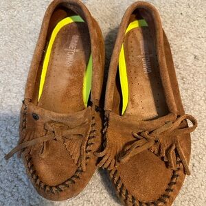 Minnetonka Brown Kilty Moccassins